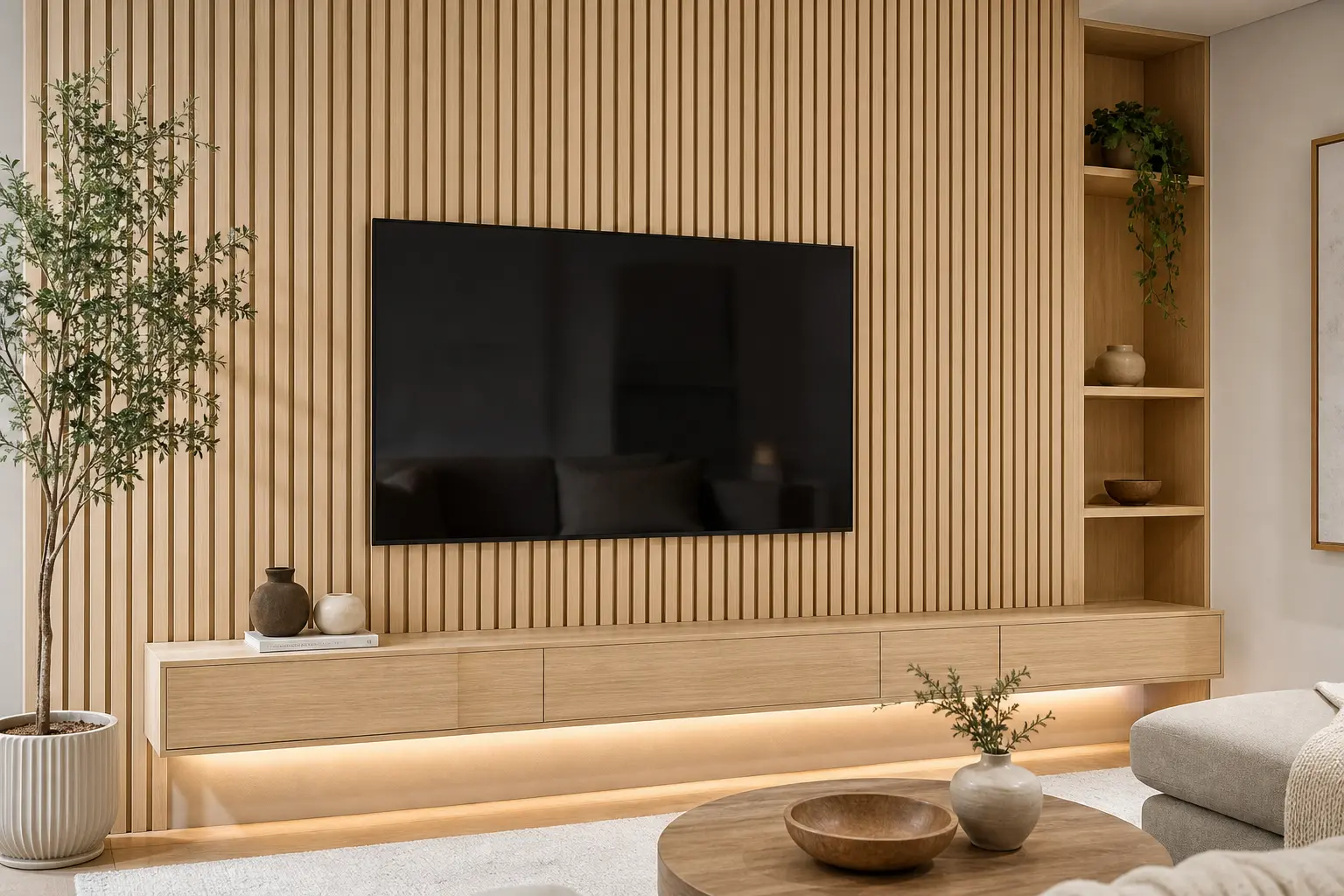 Modern Scandinavian TV Wall Design