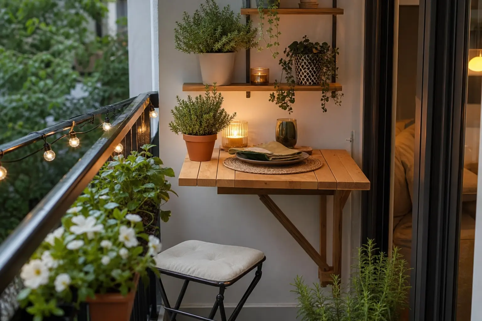 Small Apartment Balcony Bar Table Ideas
