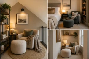 10 Cozy Reading Nook Ideas with Accent Chairs & Ottomans | Small Space Decor Inspiration