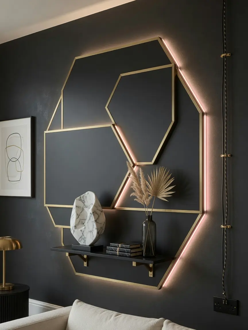 Modern Luxury Wall Decor Ideas with LED Lighting