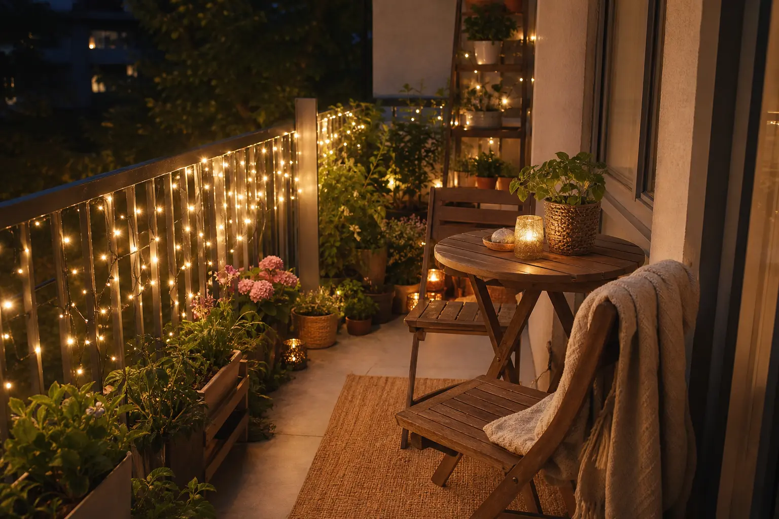Cozy Small Apartment Balcony Decor Ideas with Plants