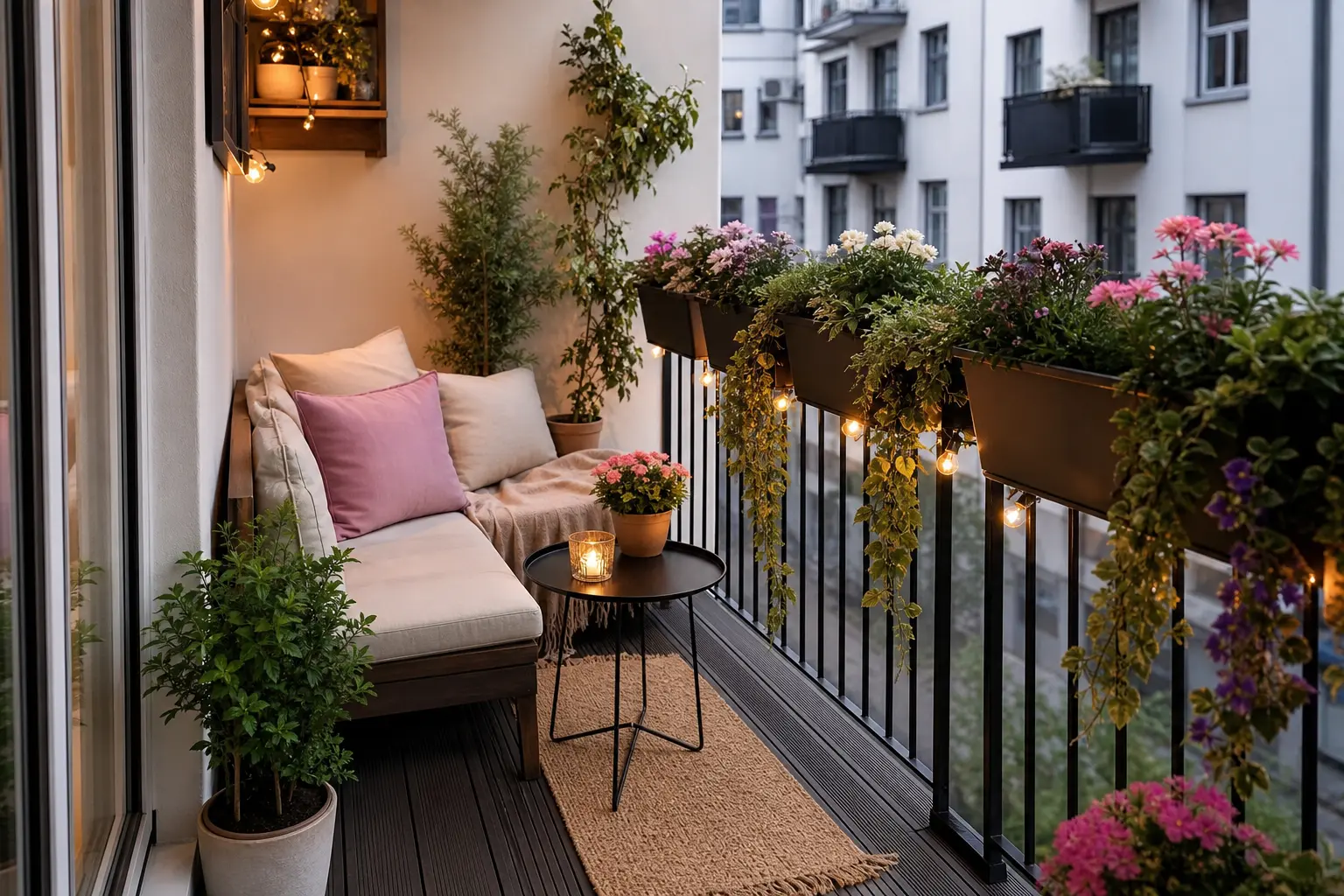 Small Cozy Apartment Balcony Decor Ideas