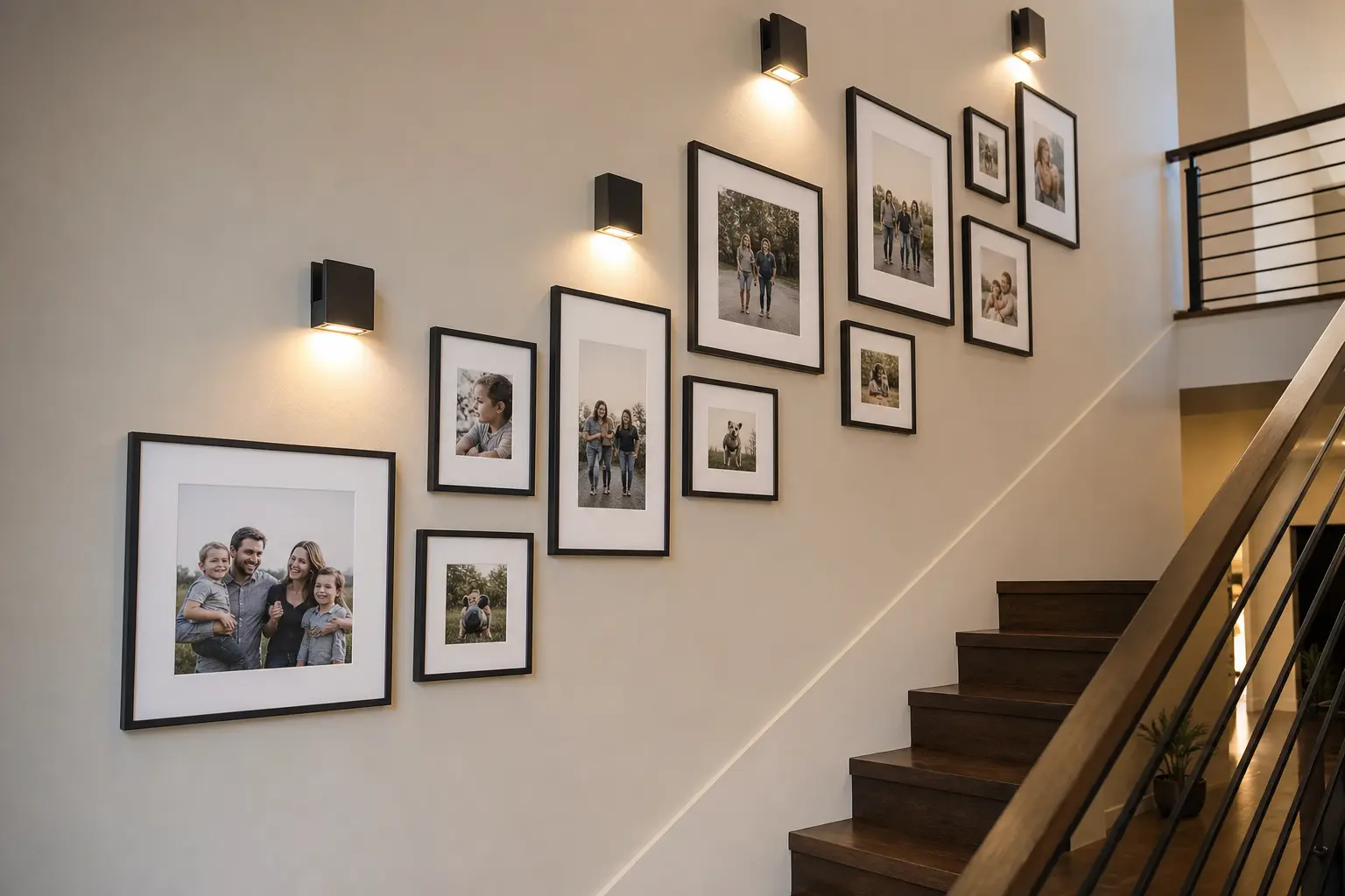 Modern Staircase Gallery Wall Ideas