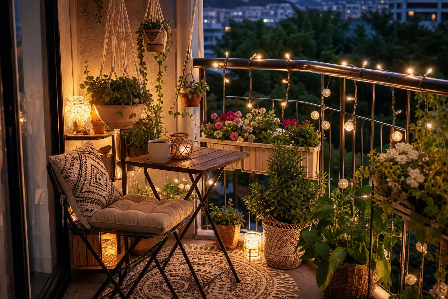 Boho Balcony Makeover Ideas with Plants